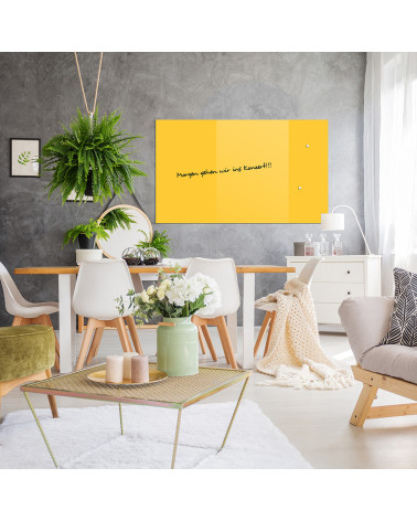 Glasmagnettafel Gelbes exotisches Glas Smatab® Arbeits- und Büro-Whiteboard