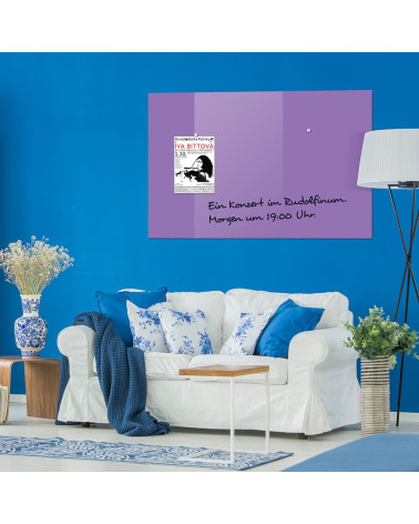 Glasmagnettafel Smatab® violett kobaltblaues Arbeits- und Büro-Whiteboard