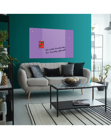 Glasmagnettafel Magnetisches Whiteboard aus lila Kobaltglas home Smatab®