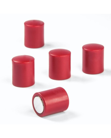 Büromagnet rund OF-2 Kunststoff rot - 10er Set