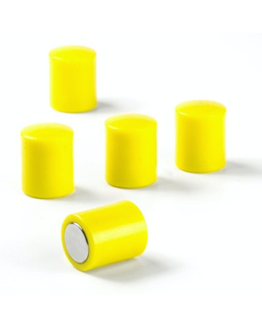 Büromagnet rund OF-2 Kunststoff gelb - Satz zu 10 Stück